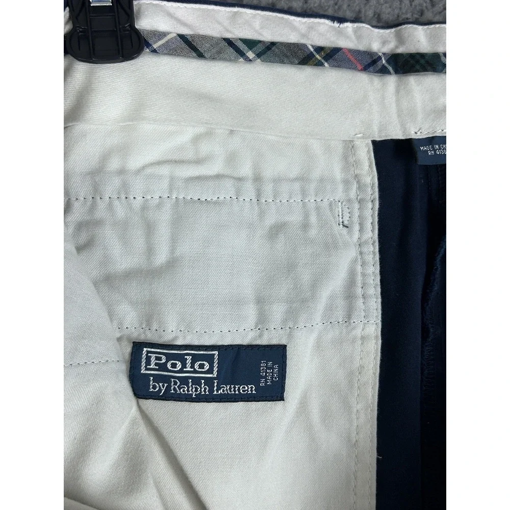 Polo Ralph Lauren Mens 32 Seagull Bird Cotton Chino Shorts Navy Blue Golf Vacay